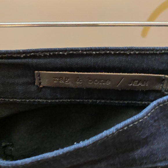 Rag n Bone Leather Paneled Skinny Jeans - Picture 4 of 4